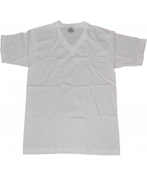 Undershirts Men's Pack of 3 Pcs V-neck Heavyweight T-shirt 100% Cotton White (X-Large) - CM125N4YNT3