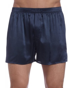 Boxers Men's Classic Silk Boxers - Slate Grey - CJ112B18HQH