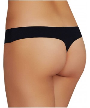 Panties Women's Thong Underwear Low Rise No Panty Line Panties Pack of 4 - Beige-gray-ivory-black - C718G339XGC