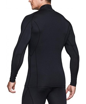 Undershirts Men's Cool Dry Fit Mock Long Sleeve Compression Shirts- Athletic Workout Shirt- Active Sports Base Layer T-Shirt ...