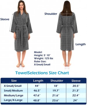 Robes Women's Robe- Fleece Cotton Terry-Lined Water Absorbent Bathrobe - Sea Green - CO11ZDSTFXT