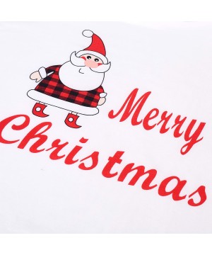 Sets Matching Christmas Pajamas- Family Festival Santa Letter Print Lattice Sleepwear Clothes Sets for Home - Dad - C918YHCLIMZ