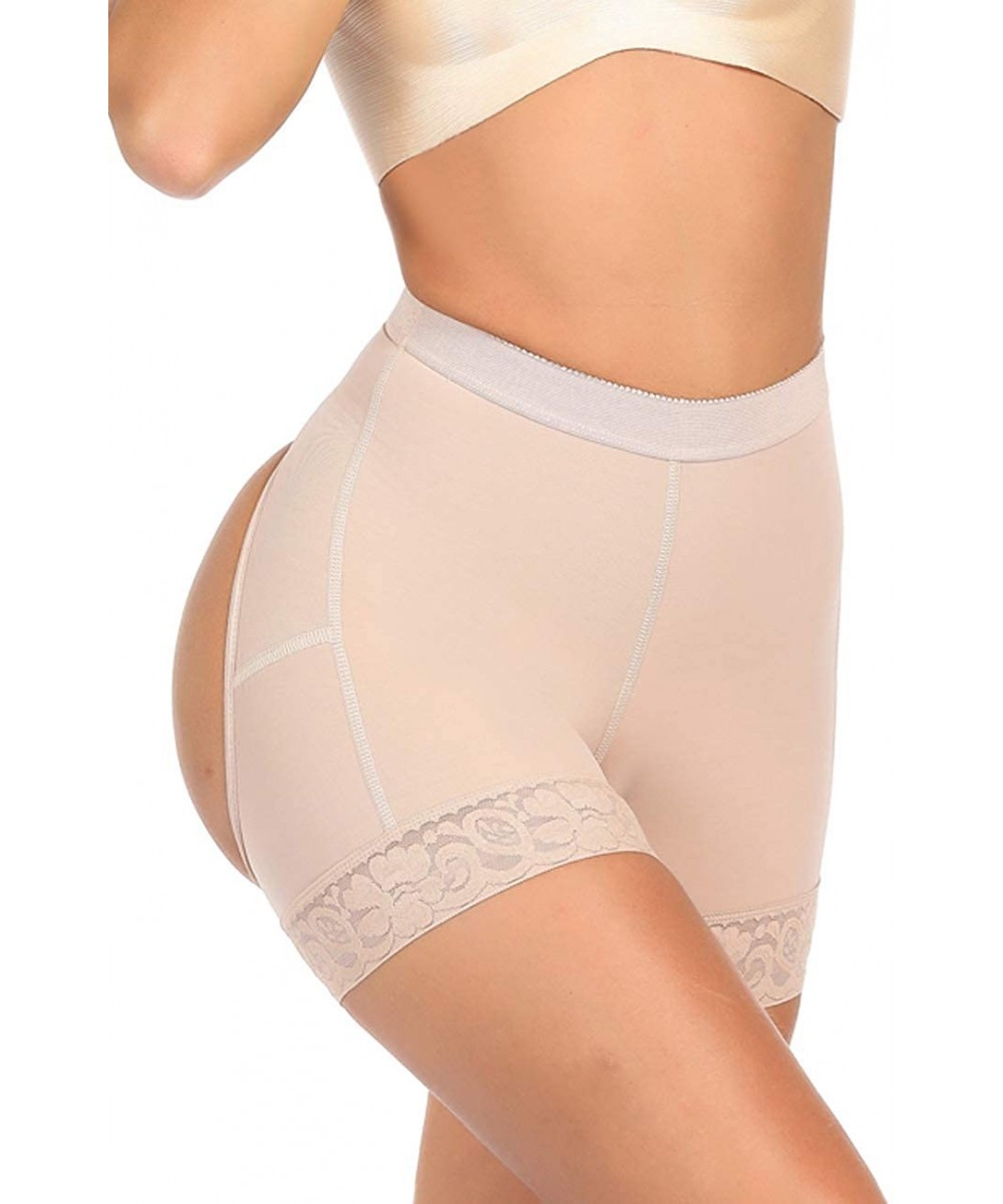 Shapewear Women's Butt Lifter Enhancer Shapewear Shorts Tummy Control Body Shaper Panties - Skin - CM18RDAG7E4