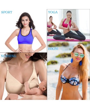 Accessories Bra Pads Inserts Women Lady Swimsuit Push up Removable Bra Enhancer Bra - Khaki - CS18H2678R7