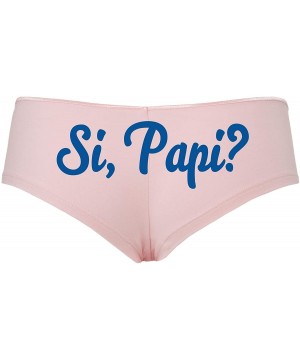 Panties Si Papi Yes Daddy DDLG Spanish Sexy Latina Hot Boyshort - Royal Blue - CQ18STOK9W2