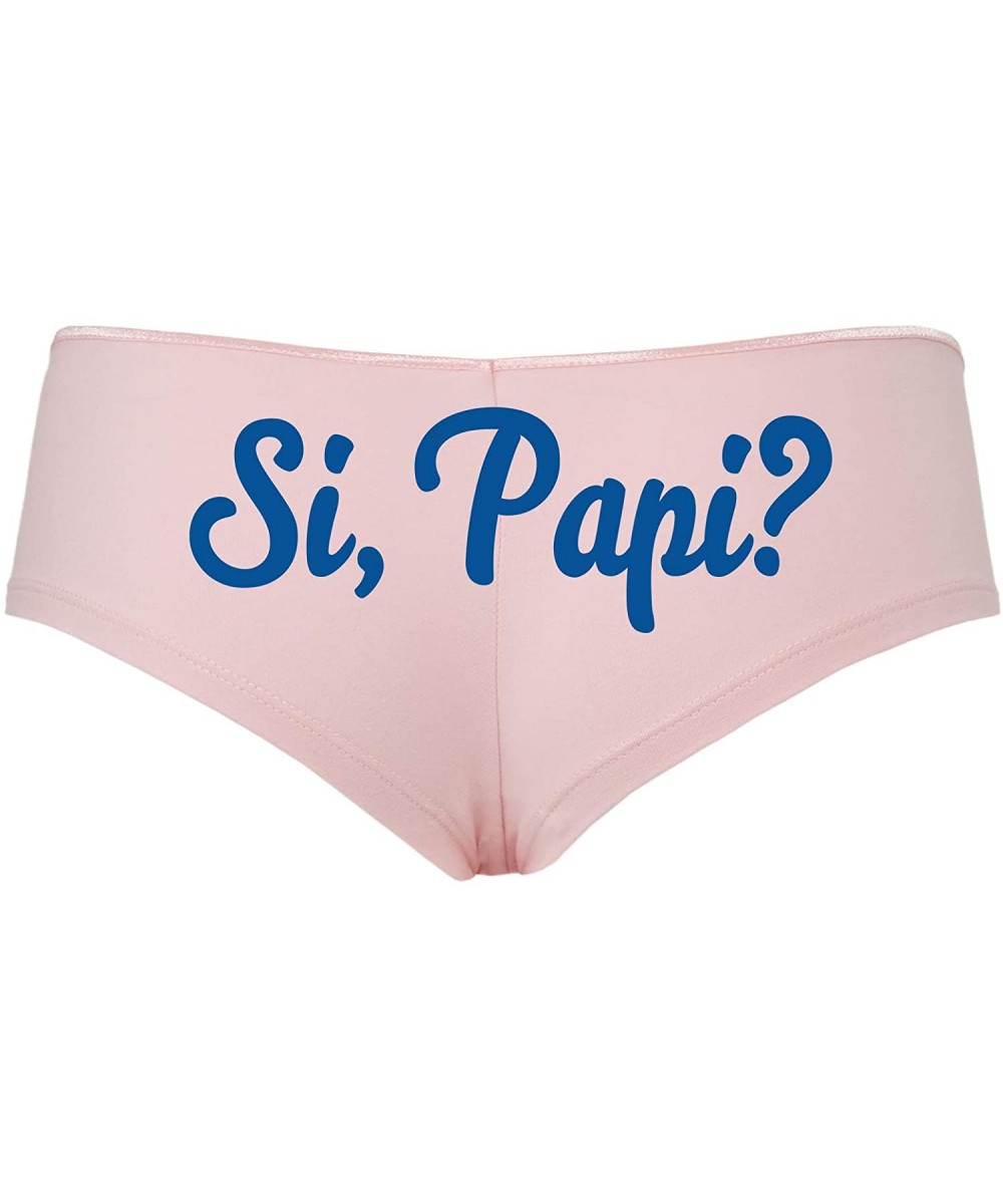 Panties Si Papi Yes Daddy DDLG Spanish Sexy Latina Hot Boyshort - Royal Blue - CQ18STOK9W2