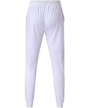 Shapewear Men's Casual Sport Pants Jogger Sweatpants Slim Fit Patchwork Trousers Running Joggers Sweatpants - White - CF192KE...