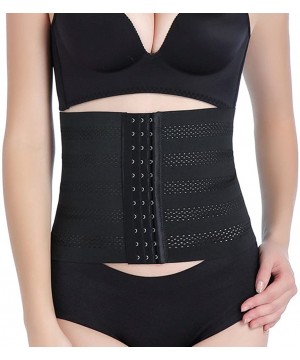 Bustiers & Corsets Women's Shapewear Corset Waist Trainer Cincher Hollow Out Holes Body Shaper - Black - CN18D4WCN7A