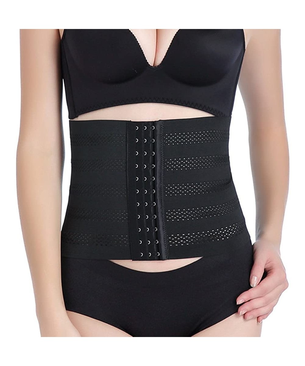 Bustiers & Corsets Women's Shapewear Corset Waist Trainer Cincher Hollow Out Holes Body Shaper - Black - CN18D4WCN7A