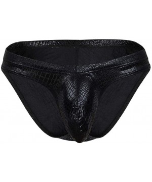 Boxers Low-Waist Polyester Serpentine U-Shaped Men's Boxer - Black - CY18TO4L2CZ