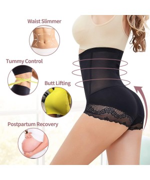 Shapewear Women Lace Shapewear Panties High Waist Tummy Control Panty Body Shaper Briefs Butt Lifter Girdle Underwear - Black...