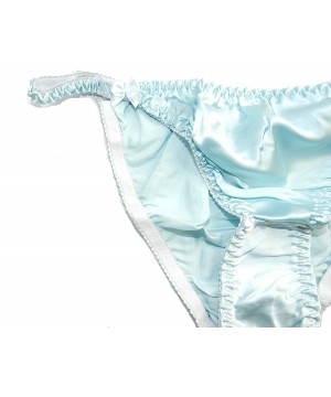 Panties Womens String Bikini Panties 100% Pure Silk 6 Pairs in One Economic Pack - C21212II4GR