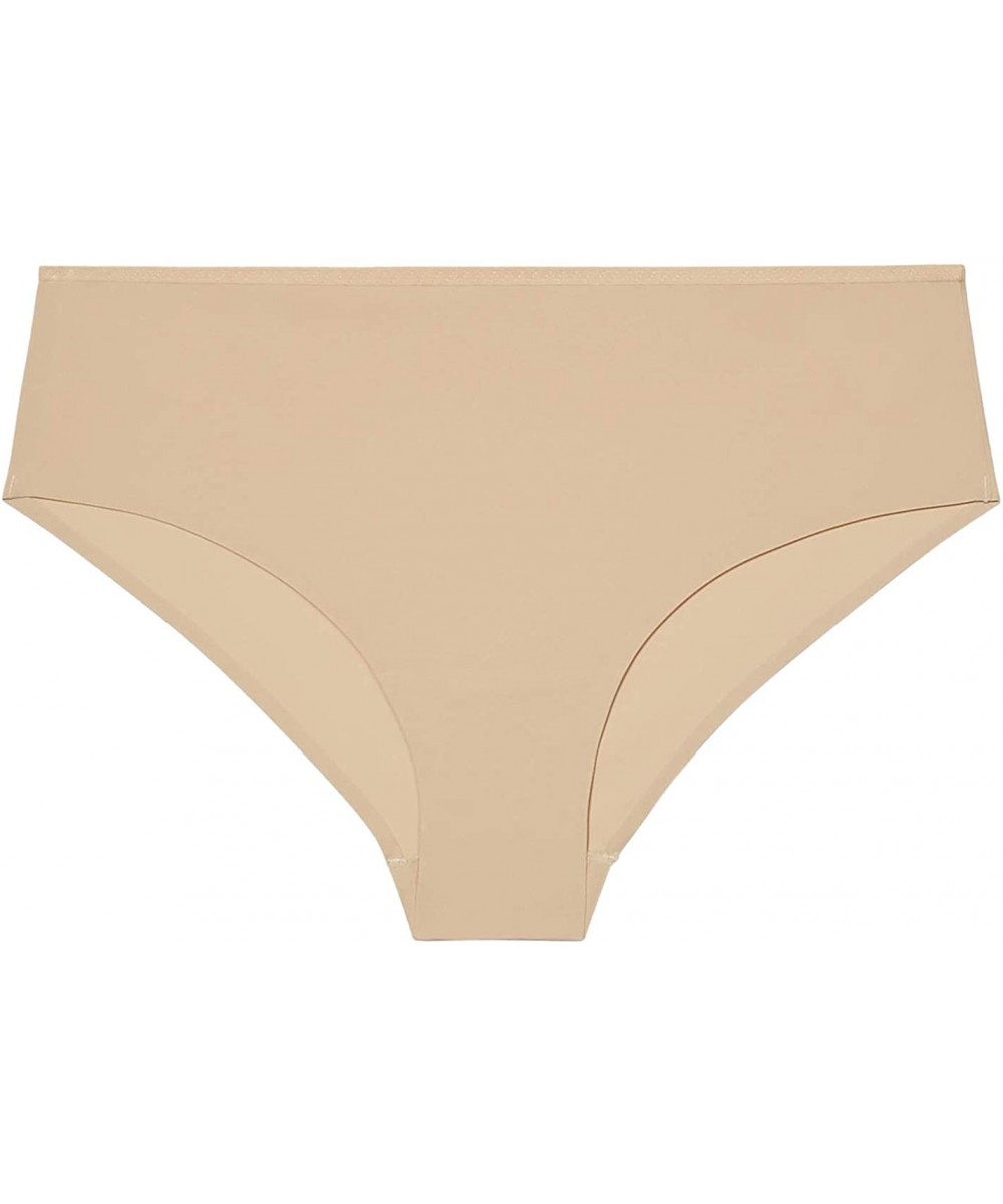 Panties Women's Curvy Microfiber Cheeky - Honey Nude - C318UATDH2C