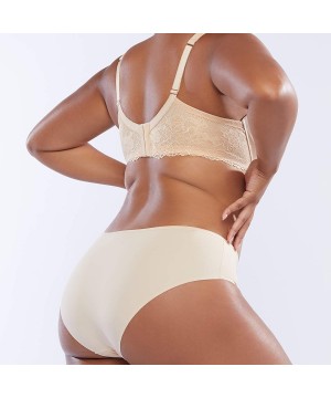 Panties Women's Curvy Microfiber Cheeky - Honey Nude - C318UATDH2C