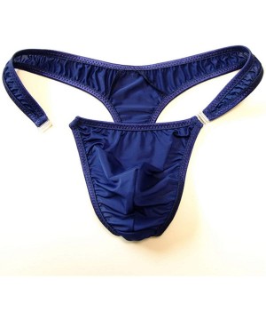 G-Strings & Thongs Sexy Underwear Translucent Men Nylon Thongs on Bikini Briefs G-Strings/Jocks/Tanga/T-Back Size - Navy Blue...