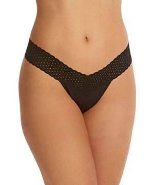 Panties Eco Cotton One Size Low Rise Thong - Black - C218ZR2Y0CS