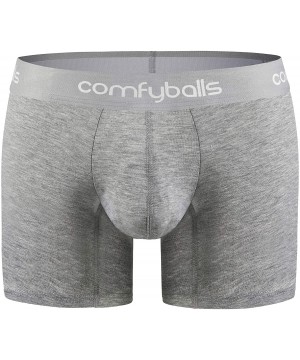 Boxer Briefs Mens 2019 Wood Long Ultimate Everyday Comfort Boxer Briefs - Heather Grey - CU18I5UTKRQ