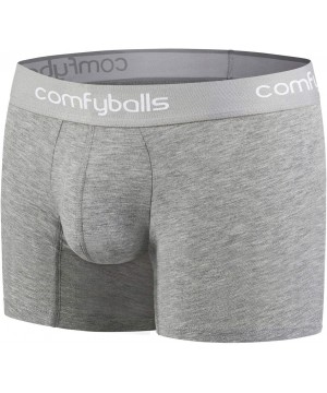 Boxer Briefs Mens 2019 Wood Long Ultimate Everyday Comfort Boxer Briefs - Heather Grey - CU18I5UTKRQ