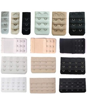 Accessories 5Pcs Bra Extenders Strap Buckle Extension 3 RowsHooks Extender Sewing Tool Intimates Accessories for Women - Blac...