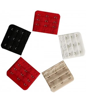 Accessories 5Pcs Bra Extenders Strap Buckle Extension 3 RowsHooks Extender Sewing Tool Intimates Accessories for Women - Blac...