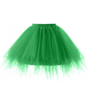 Slips Women 1950s Short Tulle Petticoat Ballet Bubble Tutu - Hunt Green - C118UCEMLSD