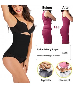 Shapewear Women Seamless Postpartum Belly Band Wrap Underwear- C-Section Recovery Belt Binder Slimming Shapewear - Black+beig...