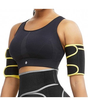 Shapewear Hot Sweat Arm Trimmers for Men & Women Weight Loss Slimmer Wraps Lose Arm Fat - Yellow - C9193WSYHM9