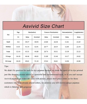 Sets Womens Tie Dye Printed Pajamas Set Long Sleeve Tops and Shorts Sleepwear Set Ruffle Short Lounge Set Loungewear V - CJ19...