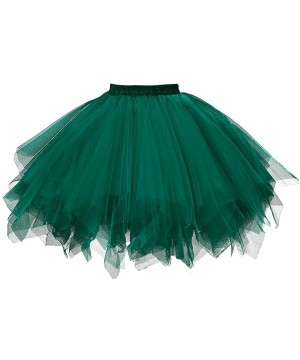 Slips Musever 1950s Vintage Ballet Bubble Skirt Tulle Petticoat Puffy Tutu - Army Green - CE1887T47RU