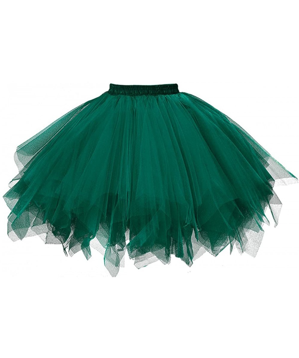 Slips Musever 1950s Vintage Ballet Bubble Skirt Tulle Petticoat Puffy Tutu - Army Green - CE1887T47RU