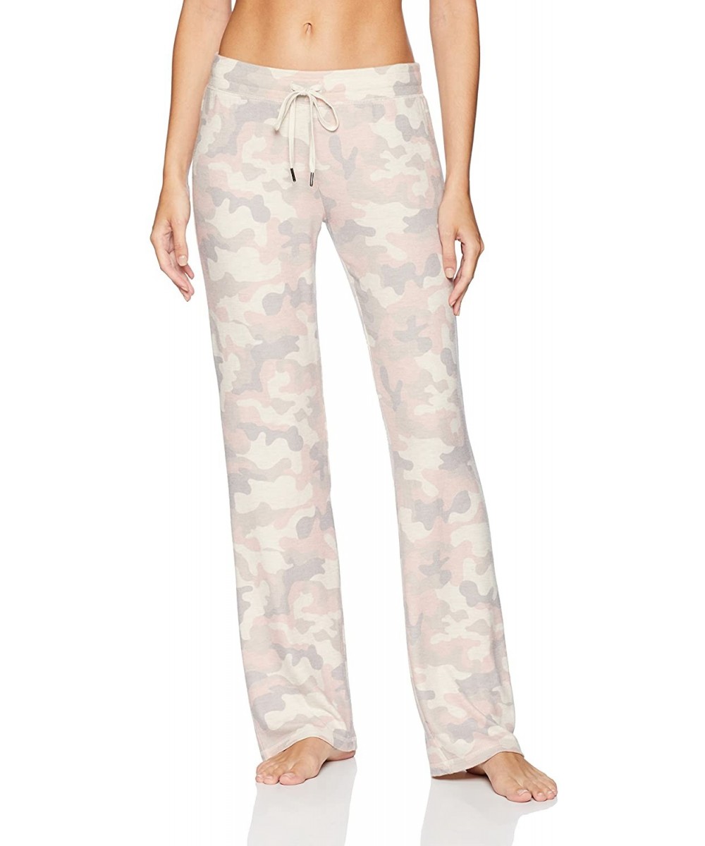 Bottoms Women's Open Leg Sleepwear Pajama Pant - Oatmeal Camo - CE18088X0NK