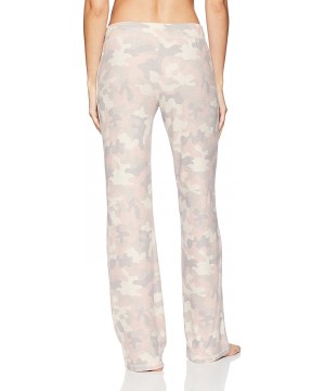 Bottoms Women's Open Leg Sleepwear Pajama Pant - Oatmeal Camo - CE18088X0NK