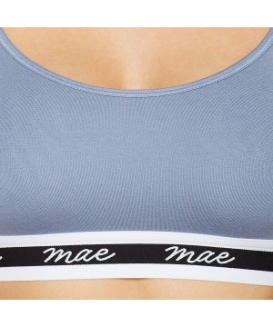 Bras Women's Pullover Modal Matte Logo Elastic Bralette - Stonewash - CP187CU37AQ