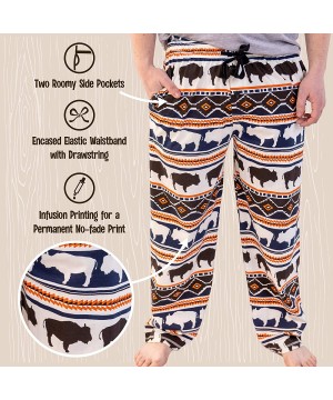 Sleep Bottoms Pajama Pants for Men- Men's Separate Bottoms- Lounge Pants- Funny- Humorous - Buffalo Fair Isle Mens Pants - CS...