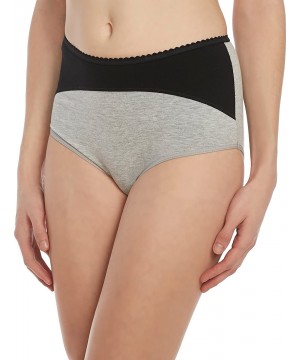 Panties Women's Panty Briefs -3 Pack Panties- Soft Cotton Underwear - Gray - CE17YI5QEYZ