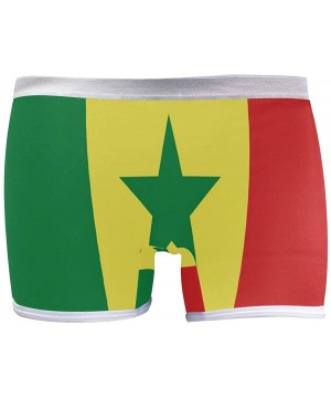 Panties Women's Seamless Boyshort Panties Puerto Rico Flag Underwear Stretch Boxer Briefs - Senegal Flag - CB18SAKY5LU