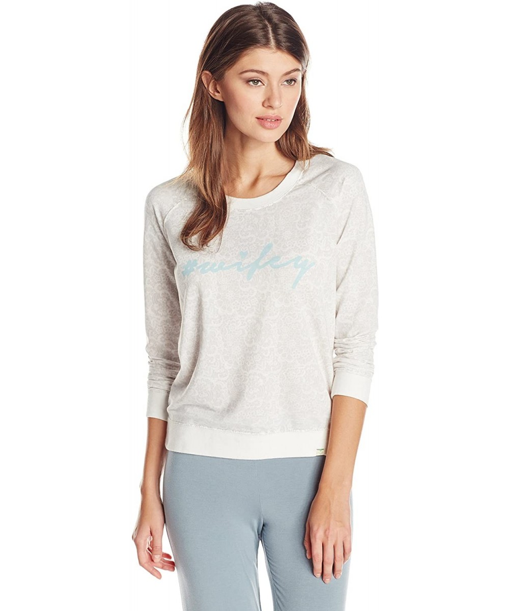 Tops Intimates Women's Undrest Terry Sweatshirt - Veil Lace Print - CY127D0BFOV