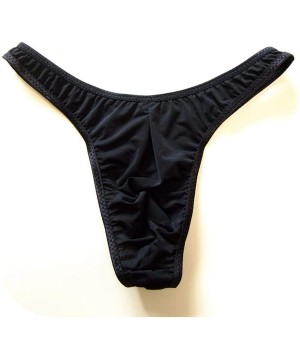 G-Strings & Thongs Hot Sissy Men Thongs String Sexy Underwear Pantsies Translucent Ice Silk Tanga Wear Jocks - Black - CE1976...