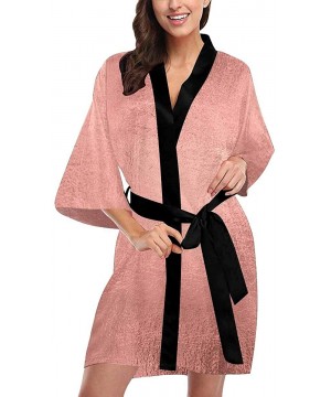 Robes Custom Skeleton Hand Holding Red Rose Women Kimono Robes Beach Cover Up for Parties Wedding (XS-2XL) - Multi 5 - CY194U...