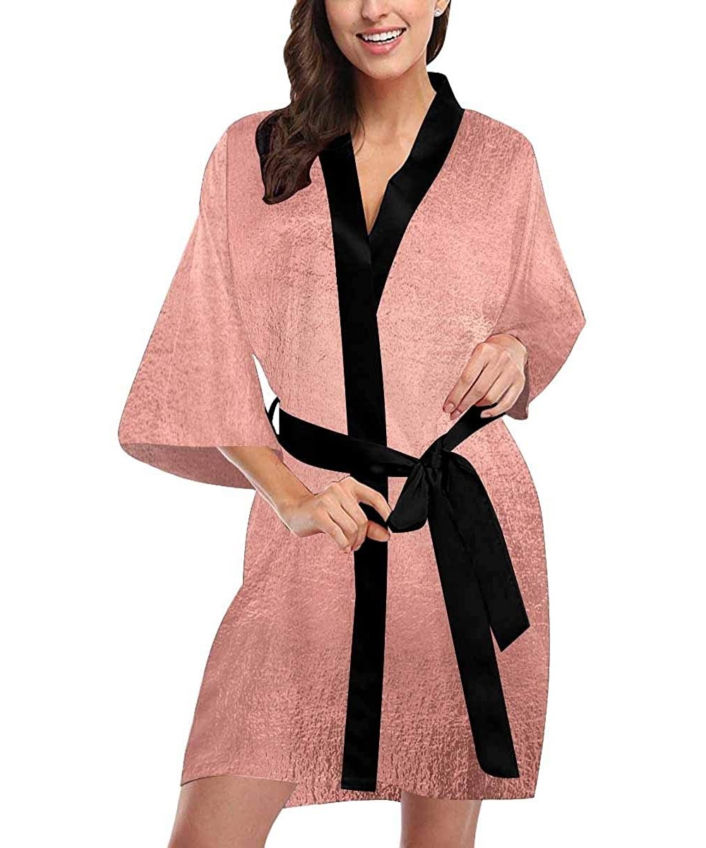 Robes Custom Skeleton Hand Holding Red Rose Women Kimono Robes Beach Cover Up for Parties Wedding (XS-2XL) - Multi 5 - CY194U...