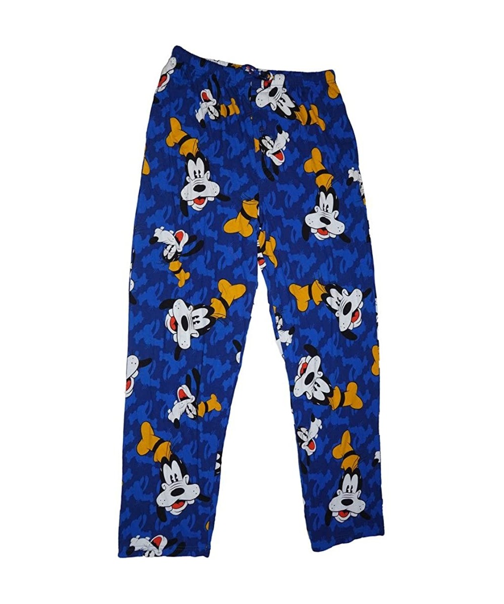 Sleep Bottoms Disney Goofy Allover Mens Pajama Pant Royal - CS12OBL2NHX