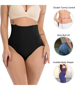 Shapewear Women Butt Lifter Shapewear Waist Cincher Girdle Tummy Control Thong Panty Slimmer Body Shaper - Black (Tummy Contr...