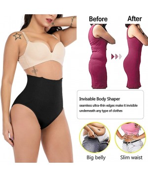 Shapewear Women Butt Lifter Shapewear Waist Cincher Girdle Tummy Control Thong Panty Slimmer Body Shaper - Black (Tummy Contr...