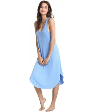 Nightgowns & Sleepshirts Women's Racerback Bamboo Nightgown - Sky Blue - CA18C0ZHM3D