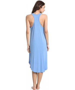 Nightgowns & Sleepshirts Women's Racerback Bamboo Nightgown - Sky Blue - CA18C0ZHM3D