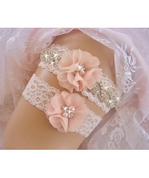 Garters & Garter Belts Wedding Bridal Garter Belt Bridesmaids Legs Belt Prom Vintage for Women Lady Party Set of 2 - White - ...