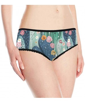 Panties Watercolor Boho Cactus Flower Floral Women's Panties Sexy Classic Briefs Underwear (XS-2XL) - Design 1 - CE18KYZZMQM