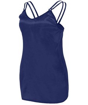 Thermal Underwear Women's Underwear Ladies Sexy Solid Color Lace Underwear Nightdress - Navy - CR1979O32OR