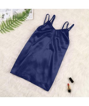 Thermal Underwear Women's Underwear Ladies Sexy Solid Color Lace Underwear Nightdress - Navy - CR1979O32OR