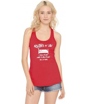 Tops Ladies Newtons First Law Sleep Racerback - Red - CF18Y0WO845